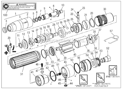Page A Diagram and Parts List for CP2010 6151922010 Chicago Pneumatic Electric Drill